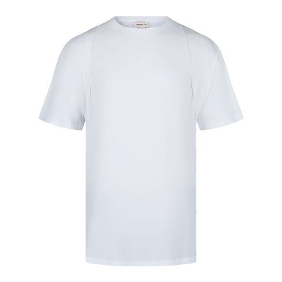 Alexander McQueen Harness Cotton T-Shirt White Mens